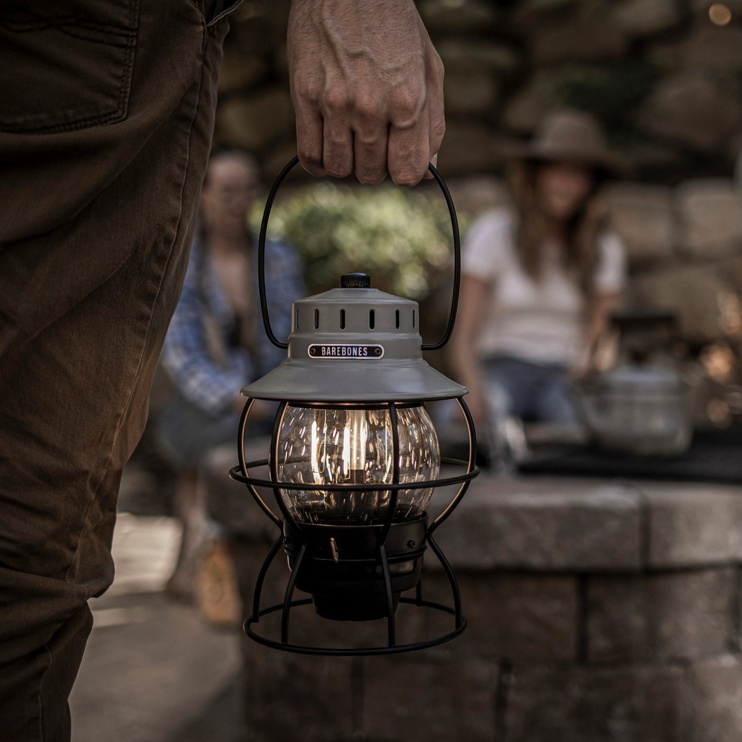 Railroad Lantern -Slate Grey