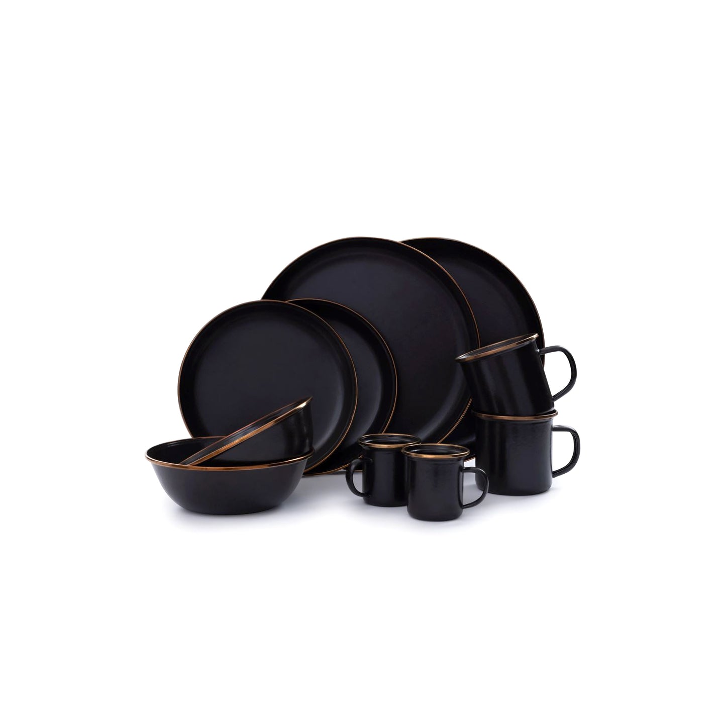 Enamelware Dining Camper Van Collection - CHARCOAL