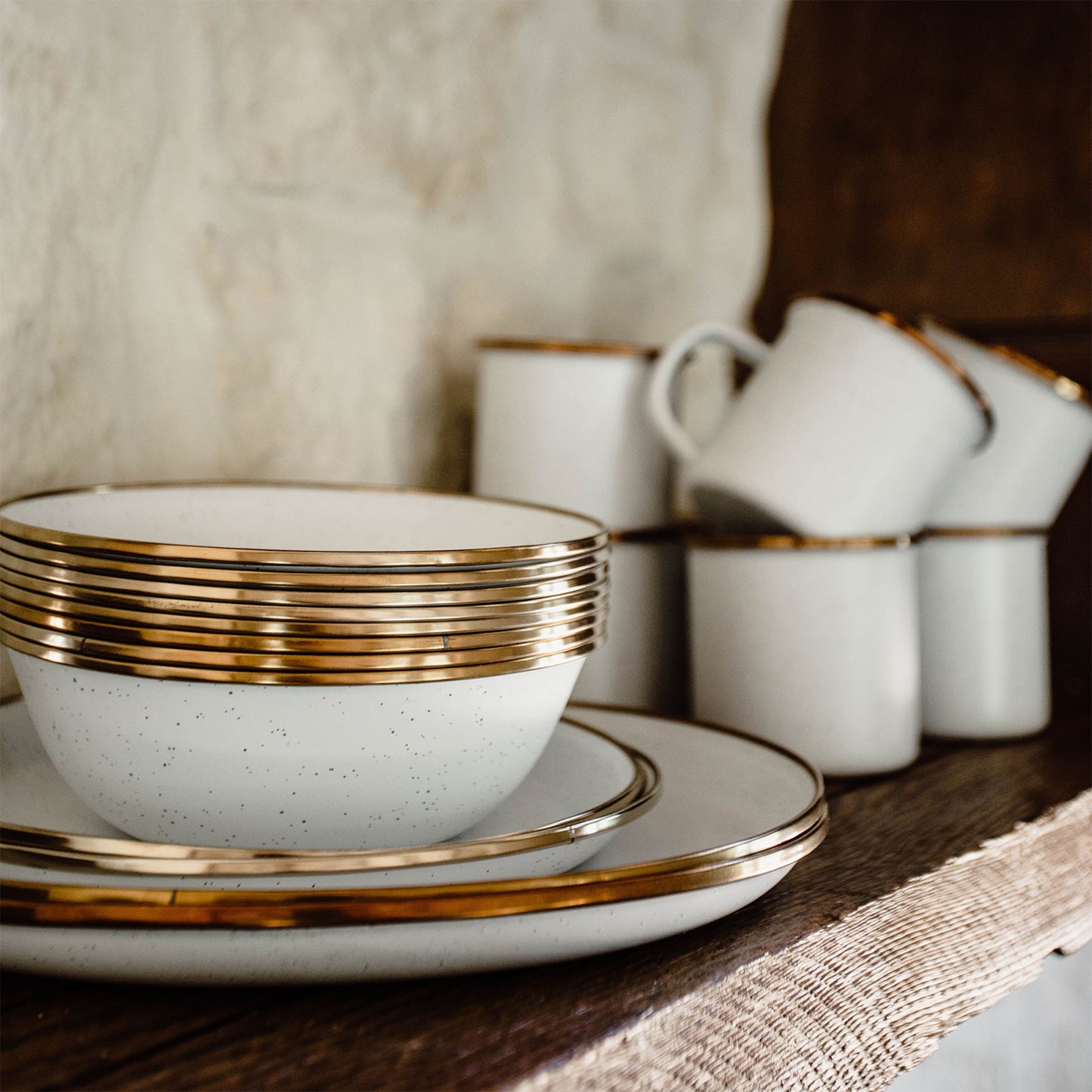 Enamelware Dining Camper Van Collection - EGGSHELL