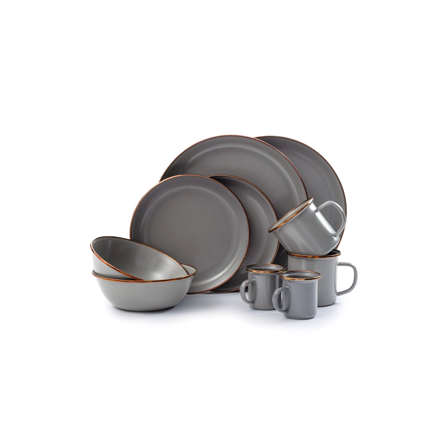 Enamelware Dining Camper Van Collection - SLATE GRAY