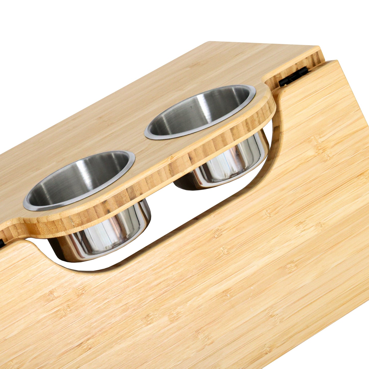 Bamboo Folding Table with Cup Holders