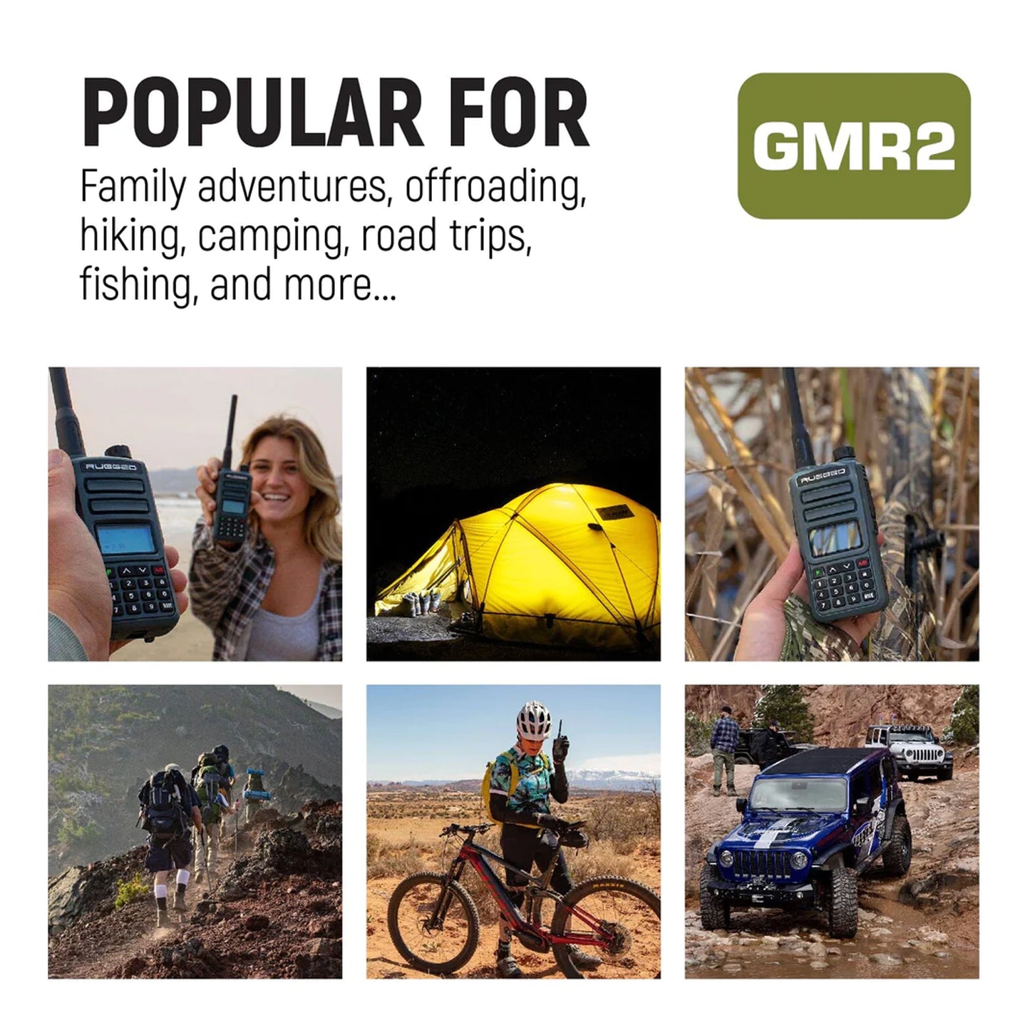 ADVENTURE PACK - Rugged GMR2 GMRS and FRS Hand Held Radios pair