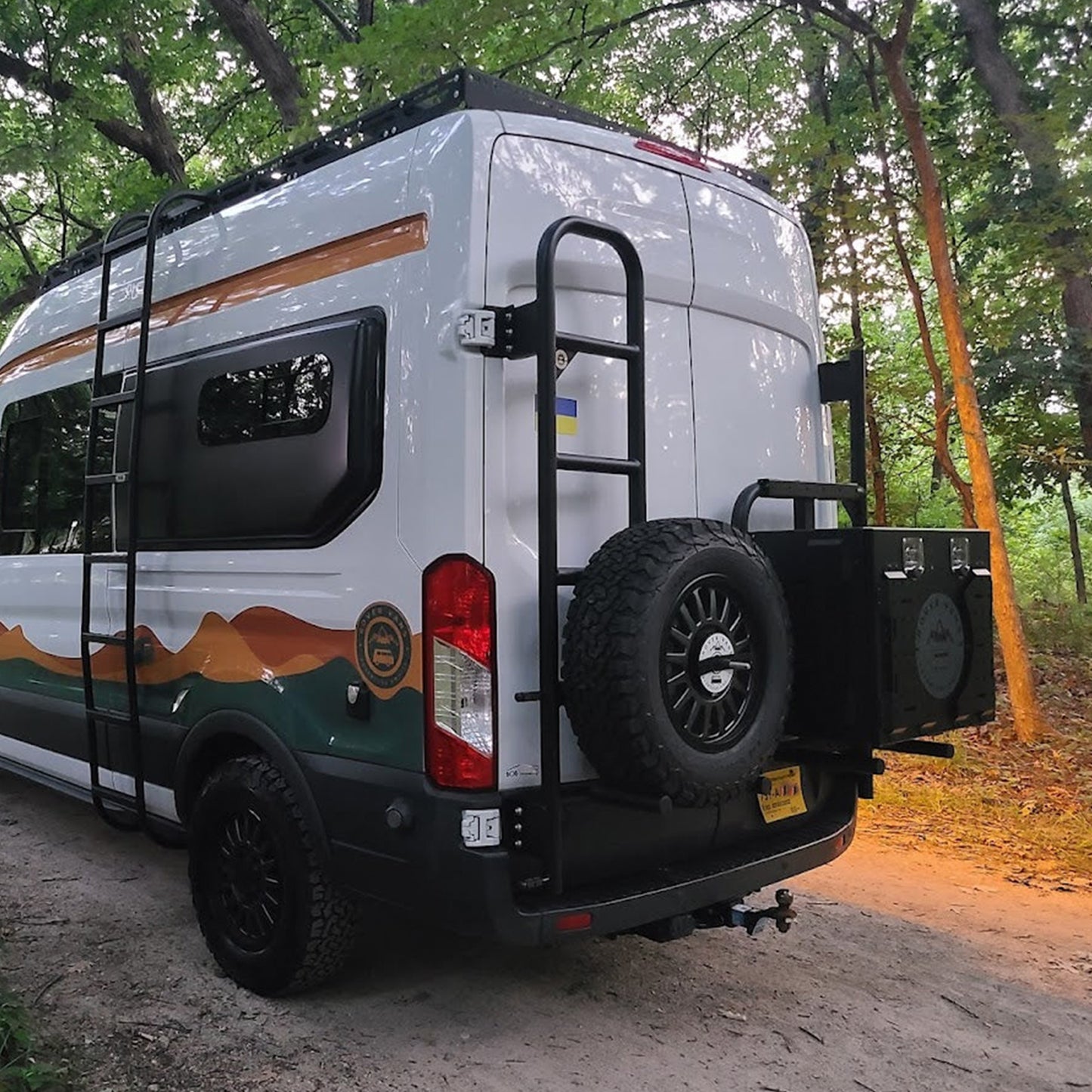 Transit Tire Carrier & Ladder Combo