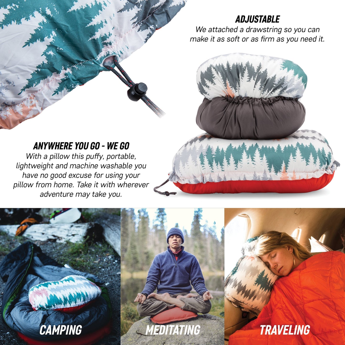 Puffy Adjustable Travel Pillow