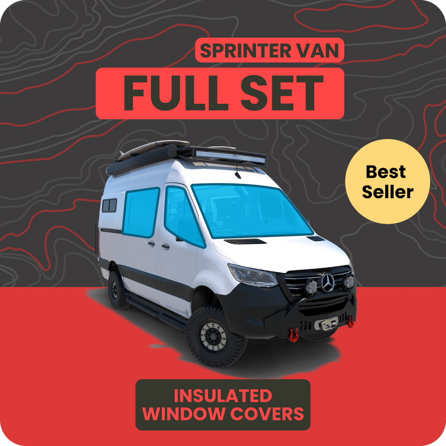 Sprinter Full 8-Piece Window Cover Set