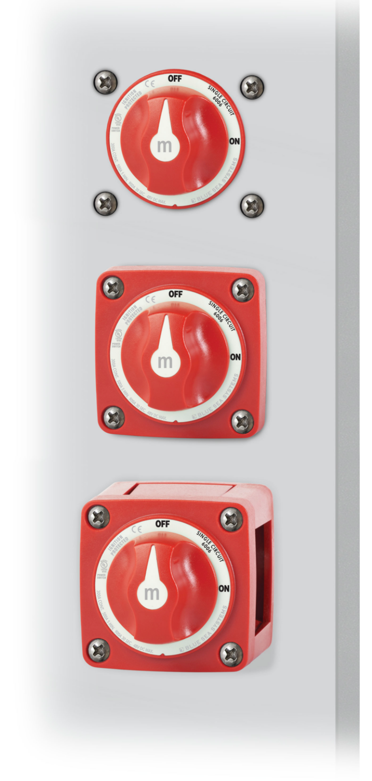 Series Mini On-Off Battery Switch with Knob - Red