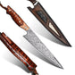 Emerald Viper Japanese Damascus Chef knife with Exotic Snake Wood & Copper Handle