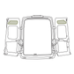 Ford Transit Upper Rear Door Storage Panels (Pair)
