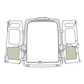 Ford Transit Lower Rear Door Storage Panels (Pair)