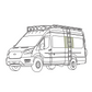 Ford Transit Stealth Middle Window Cover (Factory Plastic Trim)
