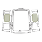 Ford Transit Middle Rear Door Storage Panels (Pair)