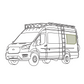 Ford Transit Stealth Rear Qtr Window Cover (Factory Plastic Trim)
