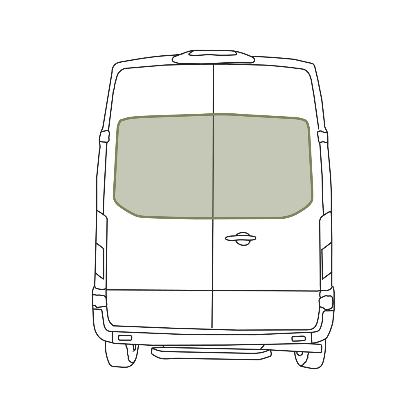Ford Transit Stealth Rear Door Window Covers (Pair)