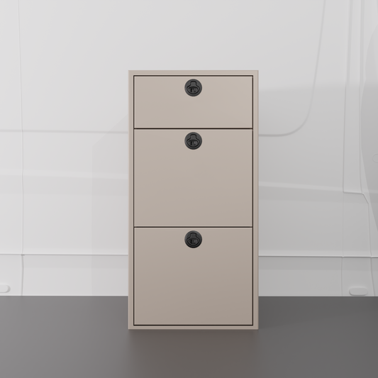 18" Three Drawer Base Cabinet