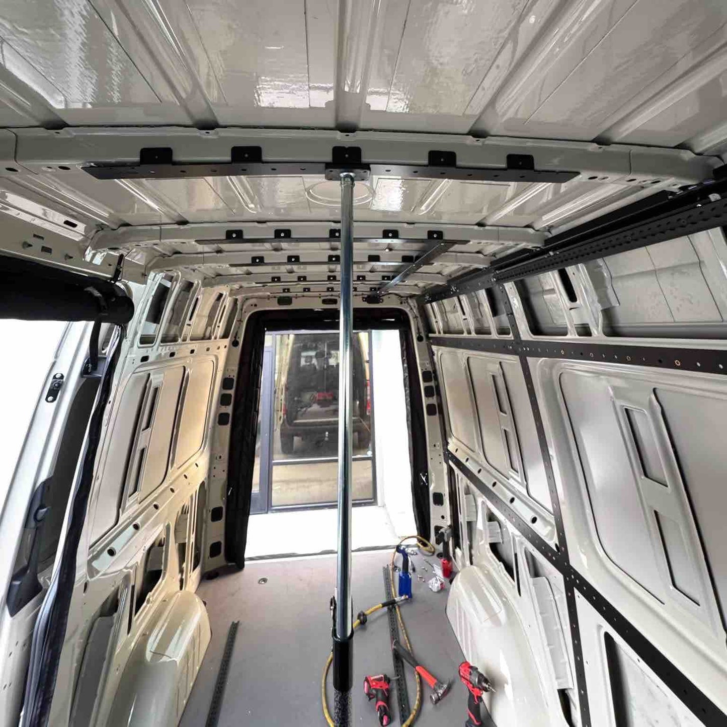 2007–Present Mercedes Sprinter 144 High Roof Wall and Ceiling Brace Kit – Powder-Coated Steel