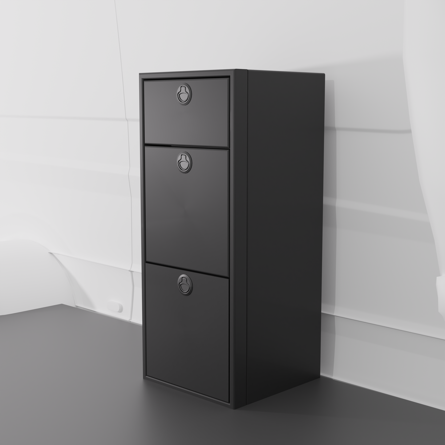 15" Three Drawer Base Cabinet (Shallow) - 15" x 18" x 36"