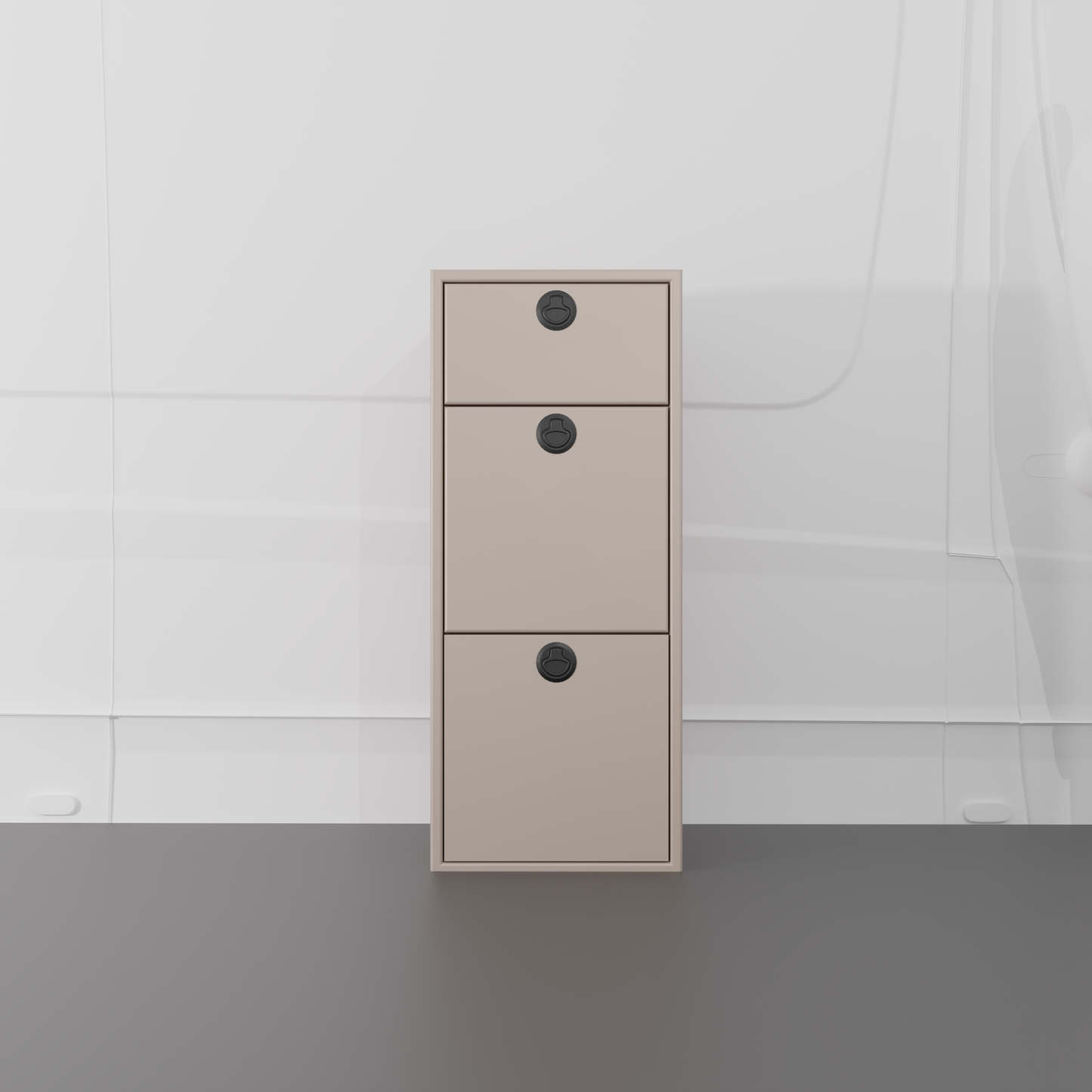 15" Three Drawer Base Cabinet (Shallow) - 15" x 18" x 36"