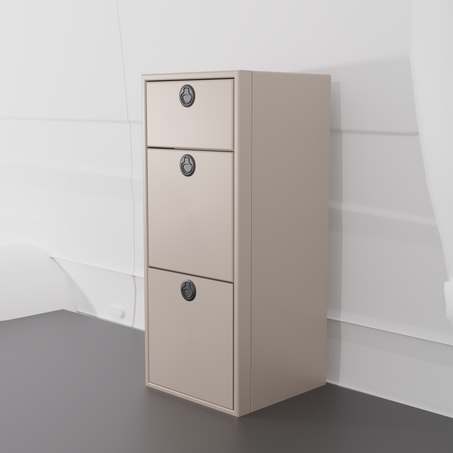 15" Three Drawer Base Cabinet (Shallow) - 15" x 18" x 36"