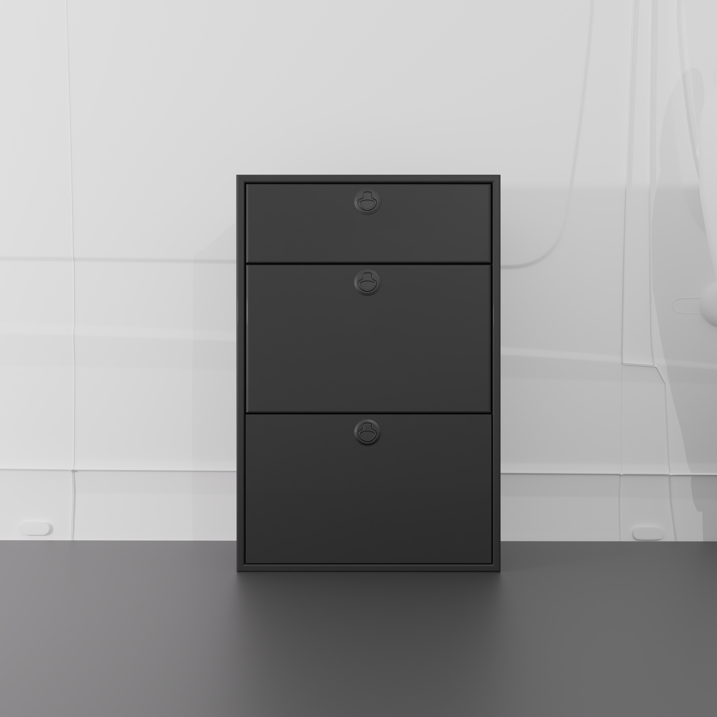 28" Three Drawer Base Cabinet (Shallow) - 28" x 18" x 36"