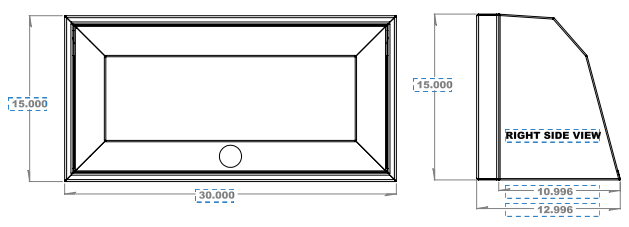 30" Upper Cabinet (Angled) - 30" x 13" x 15"