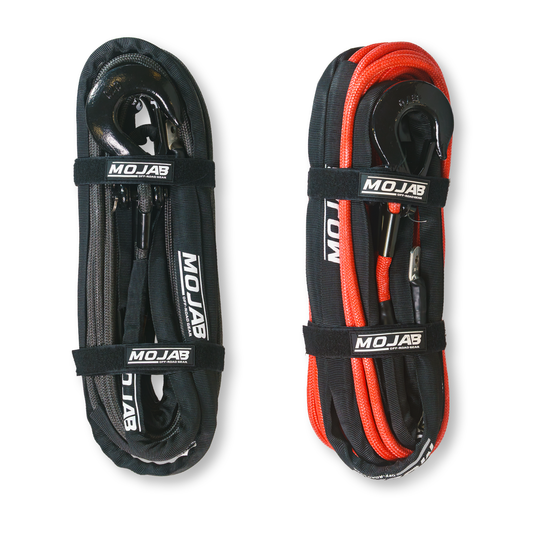 MOJAB 3/8'' x 85' Double Braided Winch Rope with Forged Hook