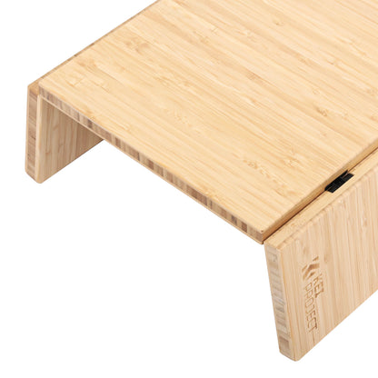 Bamboo Folding Table with Cup Holders