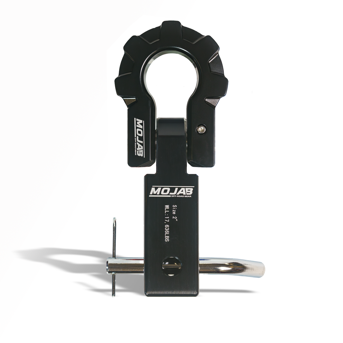 2'' Aluminum Hitch Receiver with Aluminum D-Shackle 9T-Ceramic coated (Lifetime Warranty)