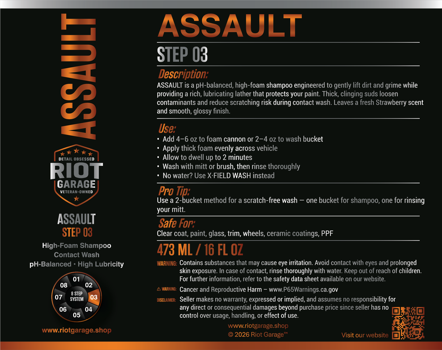 Step 03: ASSAULT - High-Foam Shampoo