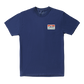 Almond Fin Box Tee | Navy