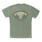 Almond Poppy Badge Tee | Moss Green