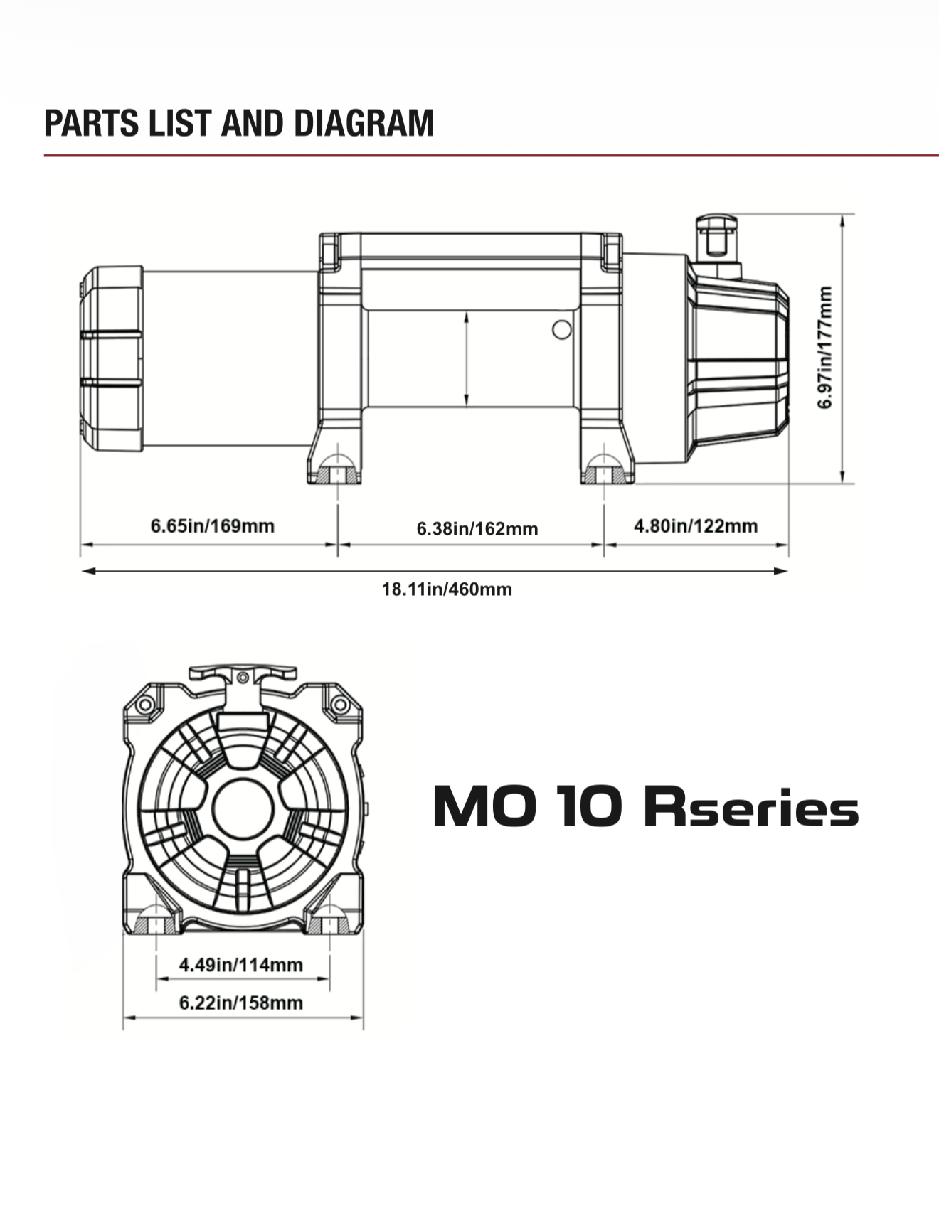 MO 10.0 Competition Electric Winch