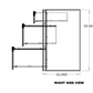 18" Three Drawer Base Cabinet