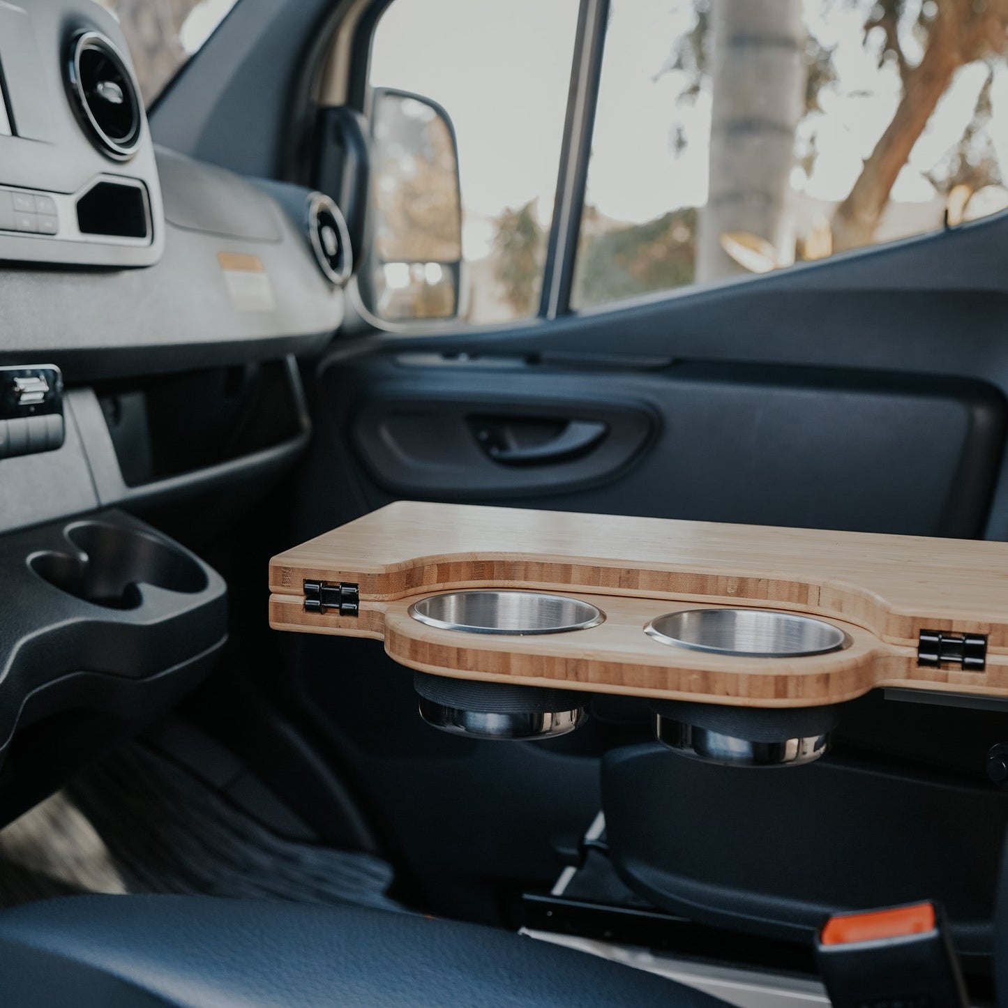 Bamboo Folding Table with Cup Holders