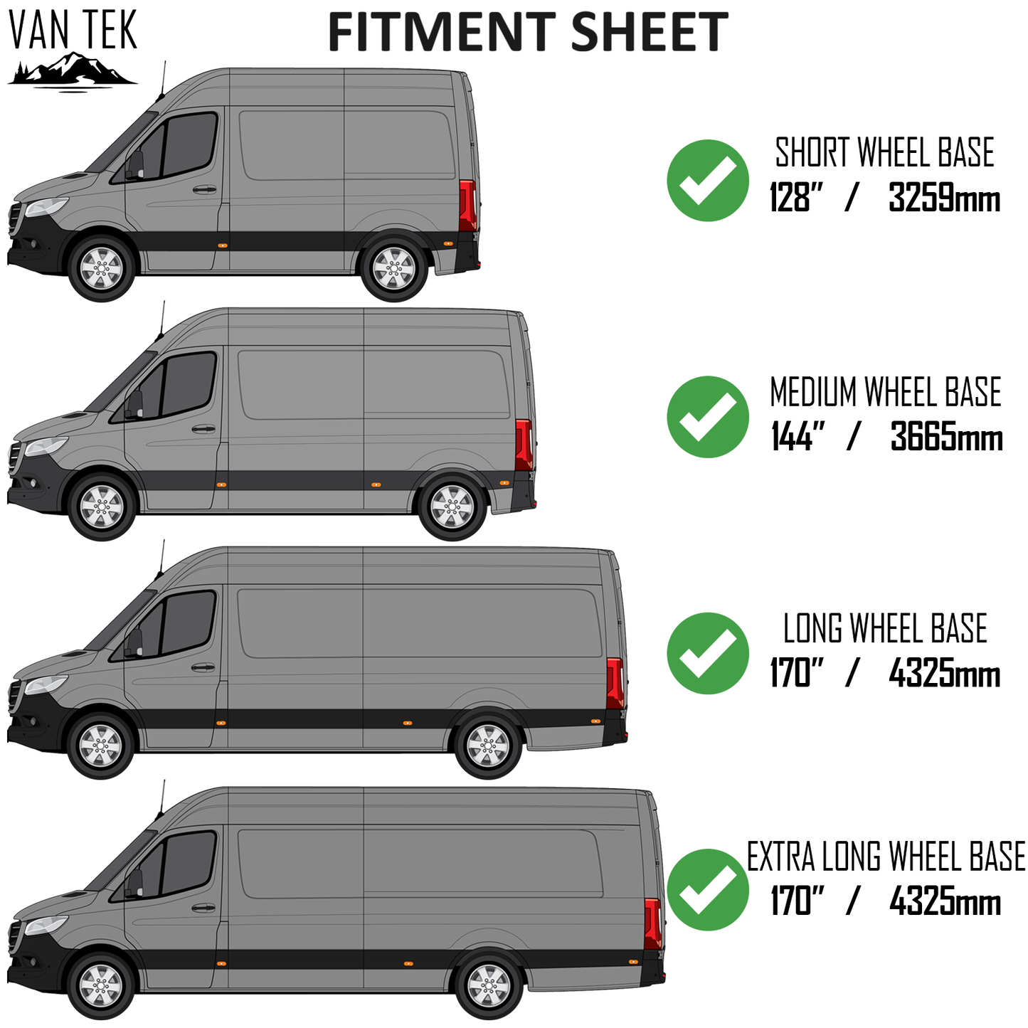 Mercedes Sprinter Rear Cargo Door Windows 2018-2025