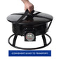 Flame King Outdoor Portable Propane Gas 19″ Fire Pit Bowl with Self Igniter Cover Carry Straps