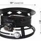 Flame King Outdoor Portable Propane Gas 19″ Fire Pit Bowl with Self Igniter Cover Carry Straps