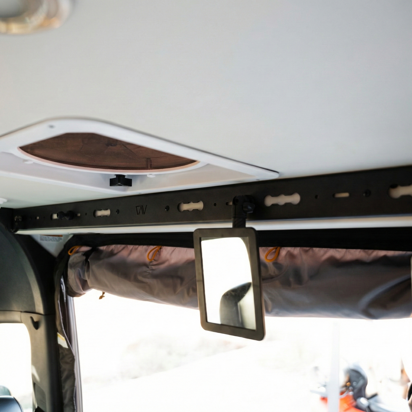 L-Track PRO for Overhead Sliding Door for Storyteller Overland Mode w/Magnetic Mirror