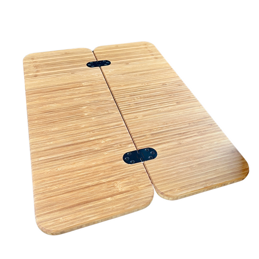 Slim Half Folding Bamboo Lagun Table 1/2" Thick For Camper Vans and RVs