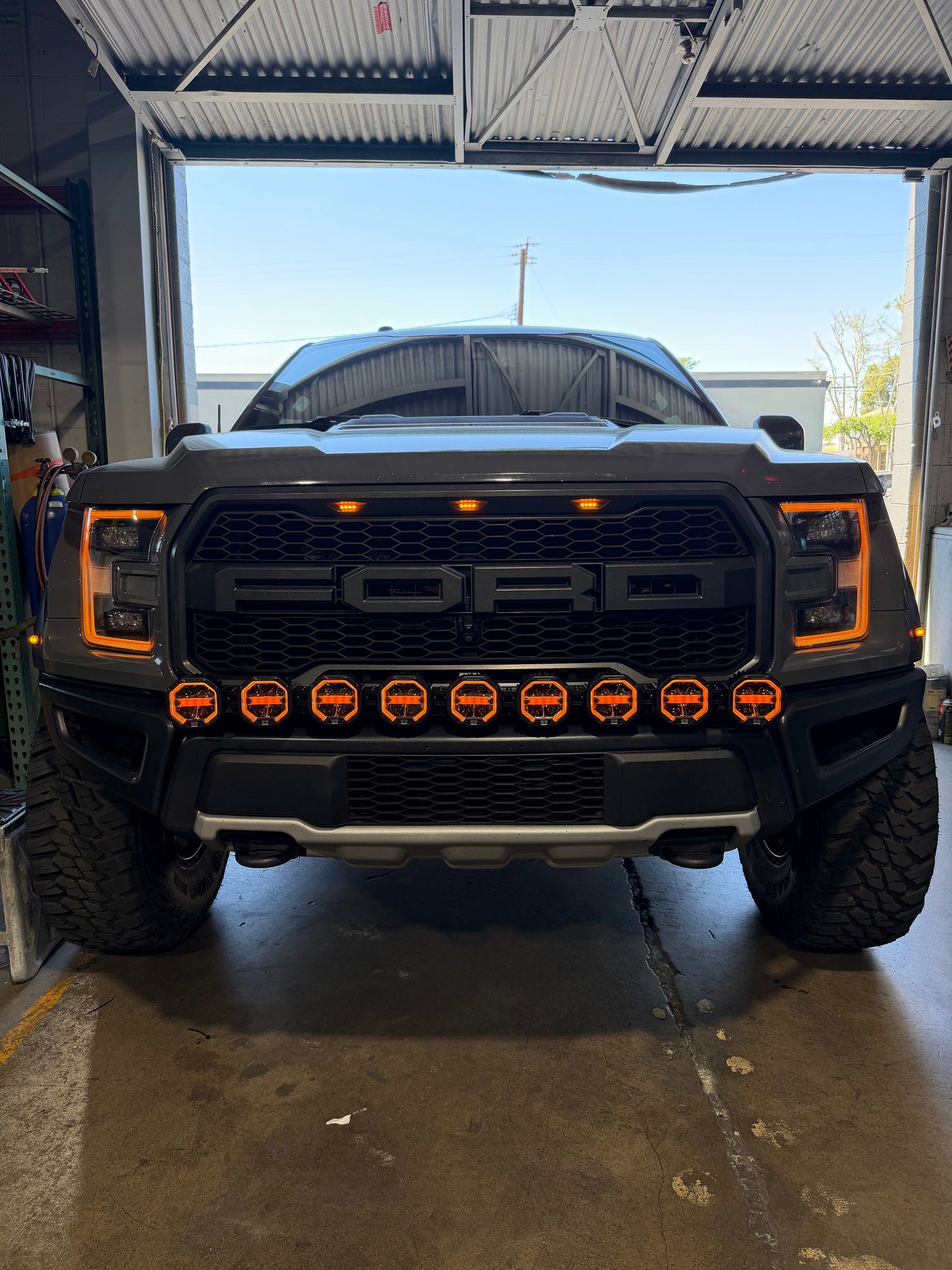 9 Light U-Con Interlocking Off Road LED Pod With Amber or White DRL Running Light