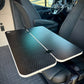 Slim Half Folding Black Hex Lagun Table 1/2" Thick For Camper Vans and RVs