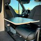 Slim Half Folding Black Hex Lagun Table 1/2" Thick For Camper Vans and RVs