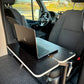 Slim Half Folding Black Hex Lagun Table 1/2" Thick For Camper Vans and RVs