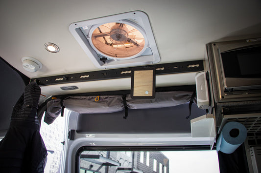 L-Track PRO for Overhead Sliding Door for Storyteller Overland Mode w/Magnetic Mirror