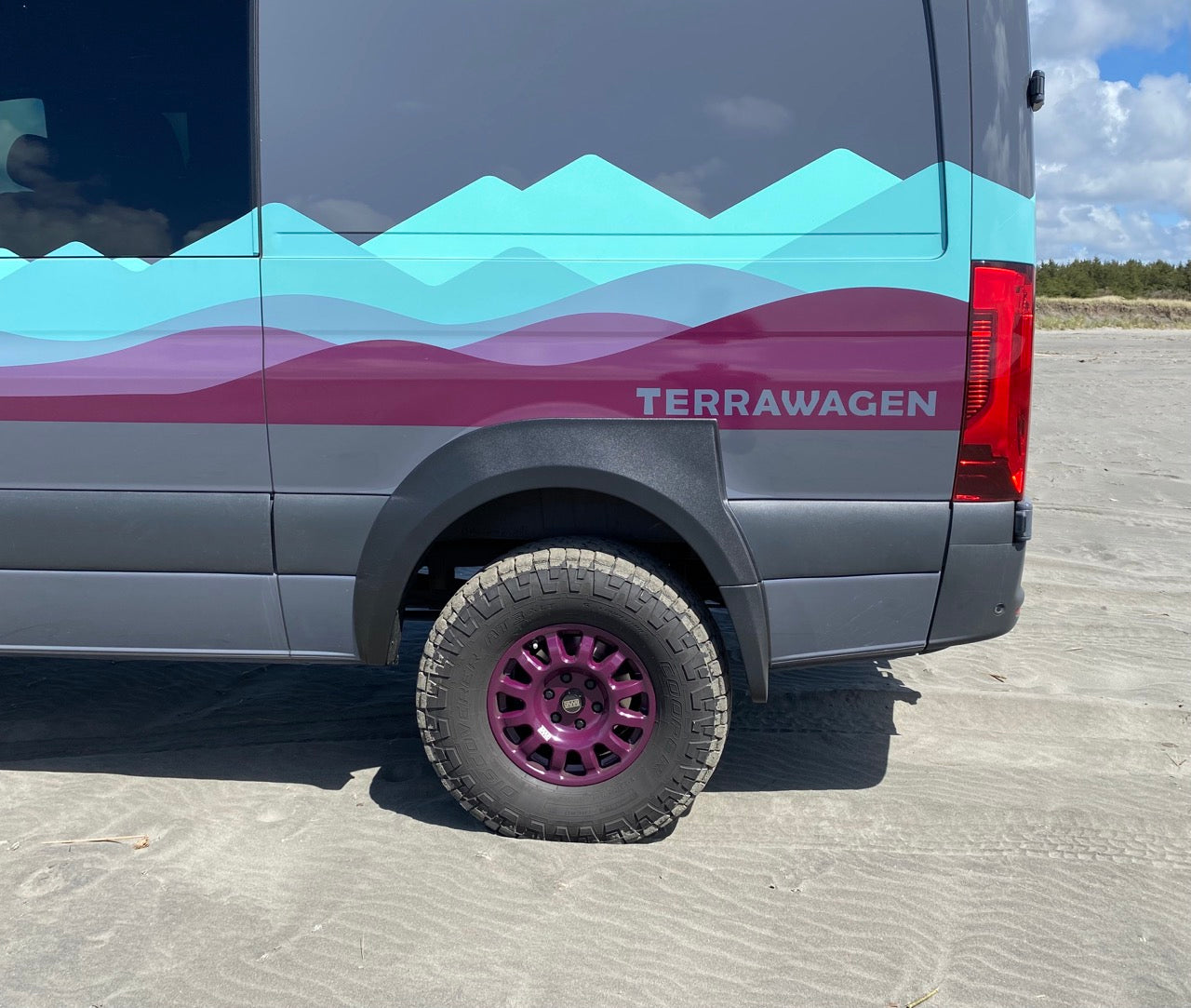 Desert Defender Fender Flares – Pointed Rear Design, Max Tire Clearance for Sprinter 2019–2024