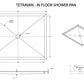 Tetravan In-Floor Shower Pan STAINLESS STEEL