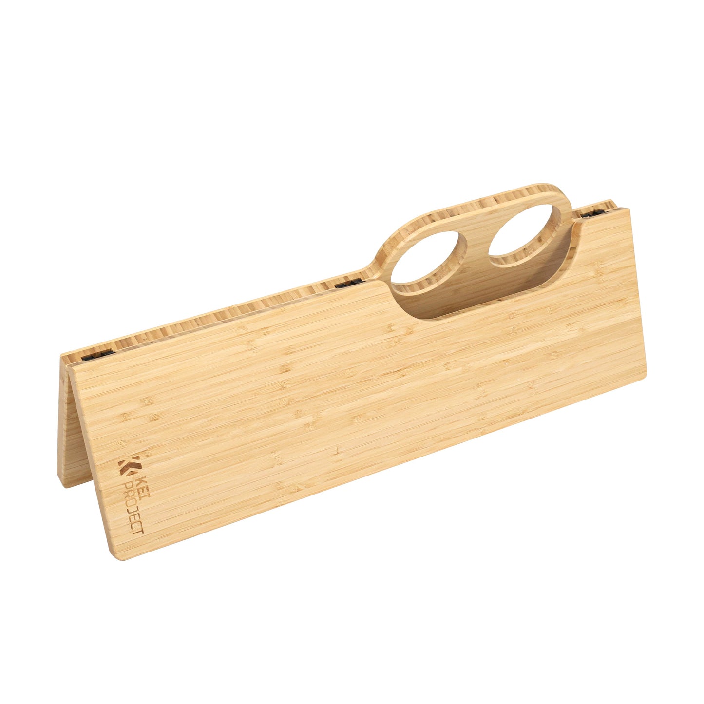 Bamboo Folding Table with Cup Holders