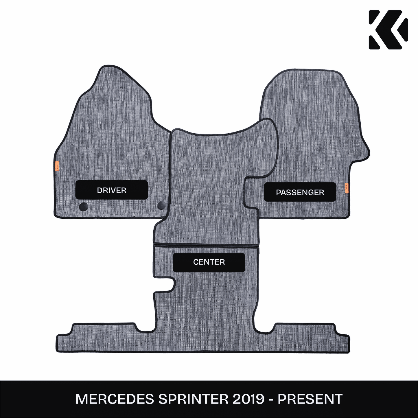 Kei Project Woven Path™ Premium Polyvinyl Floor Front Cab Mats for Mercedes Sprinter