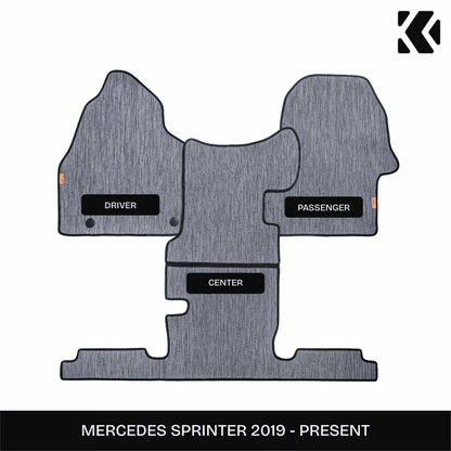 Kei Project Woven Path™ Premium Polyvinyl Floor Front Cab Mats for Mercedes Sprinter