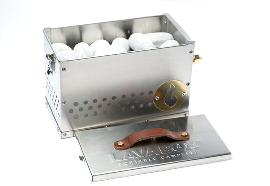 Reserve the Hekla now! The Hekla: 304 Stainless Steel LavaBox with Dual-Burner