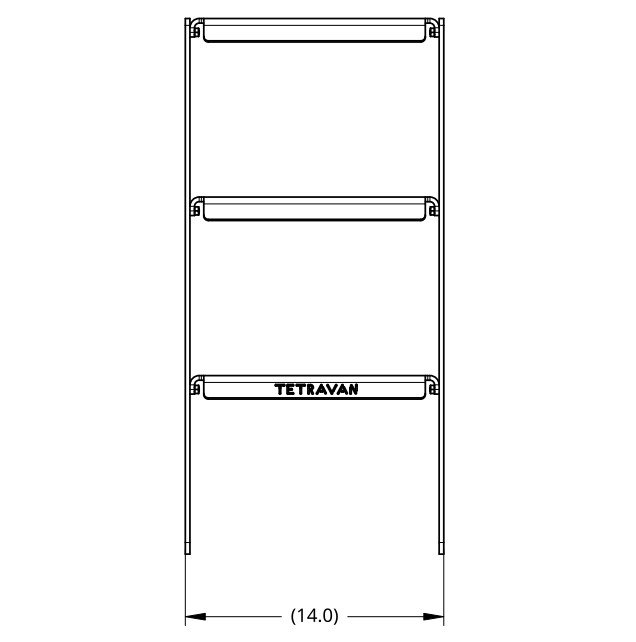 Tetravan Lightweight Aluminum Ladder for Folding Shower